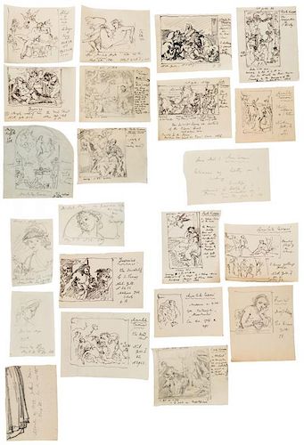 A GROUP OF 21 SKETCHES BY ALEXANDRE BENOIS (RUSSIAN 1870-1960)
