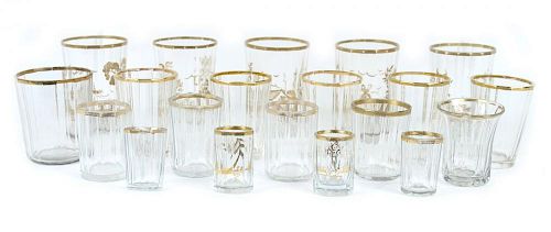 A GROUP OF TWENTY RUSSIAN IMPERIAL GLASSES, POTEMKIN GLASS FACTORY [LATER THE RUSSIAN IMPERIAL PORCELAIN FACTORY], 1790S