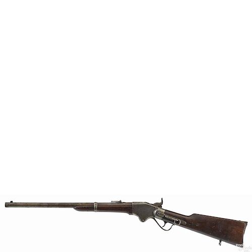 Spencer model 1860 military repeating saddle ring carbine, .52 caliber, with a tubular magazine