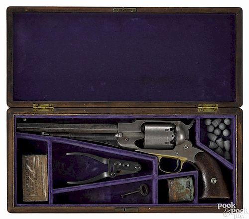 Martially marked Remington new model Army six-shot percussion revolver, .44 caliber