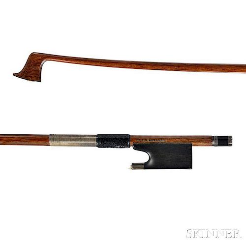 German Silver-mounted Violin Bow, Philipp Paul Schaffner
