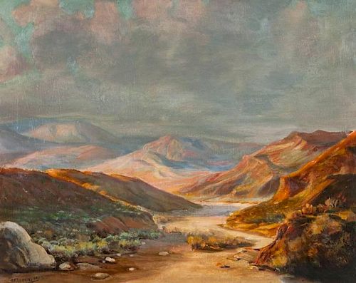 Oscar Berninghaus "Landscape", oil
