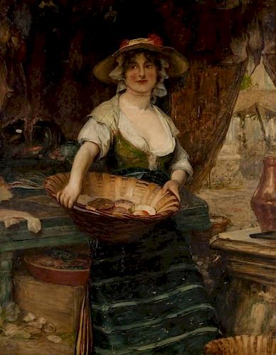 Robert Walker MacBeth R.A.. Fisher Girl, oil