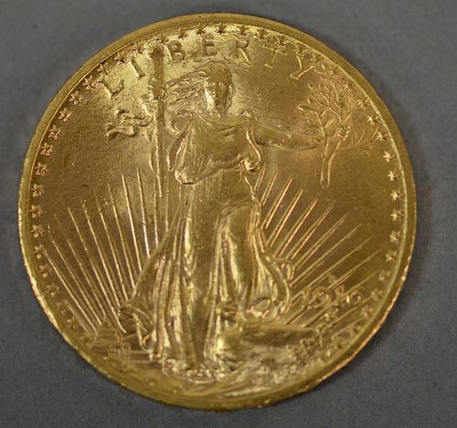 1916 S $20. St. Gaudens gold coin.