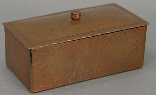 Gustav Stickley workshops Craftsman copper stamp box