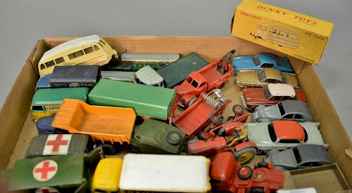 Twenty-five Dinky Toys cars and trucks Meccano, lgs