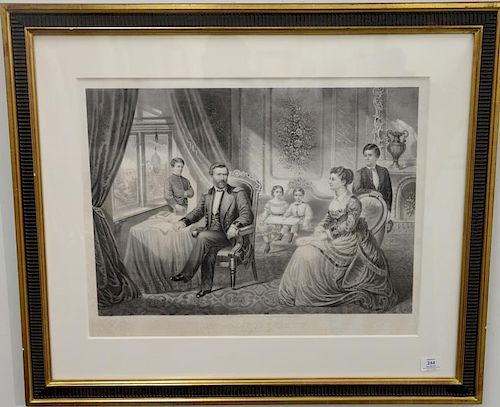 Lithograph of General Grant and Family, George Stinson publishers 1871