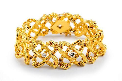 Tiffany Schlumberger Diamond Gold Bracelet