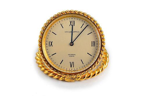 Van Cleef & Arpels Gold Travel Clock