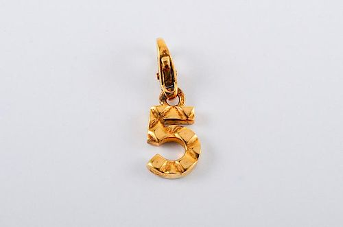 Chanel #5 Yellow Gold Charm