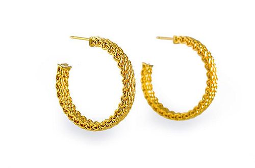 Tiffany Gold Hoop Earrings