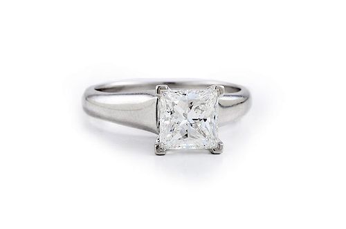 Tiffany Princess Cut Diamond Engagement Ring