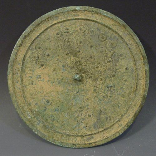 ANTIQUE CHINESE BRONZE MIRROR - SONG TO MING DYNASTY