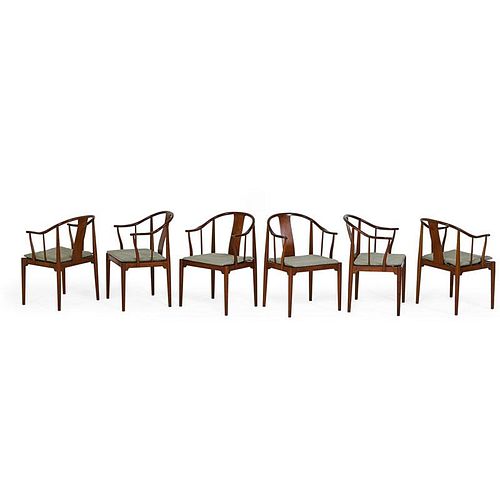 HANS WEGNER; FRITZ HANSEN Six Chinese armchairs