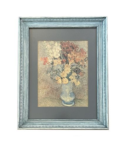 Vincent Van Gogh Flowers in Blue Vase Print 