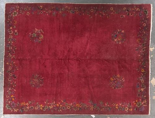 Antique Nichols Chinese carpet, China, circa 1925
