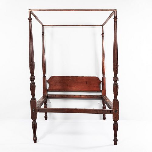 Federal Carved Mahogany Tester Bed