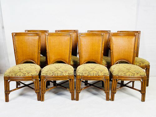 Set of 8 Vintage Dining Chairs by Palecek