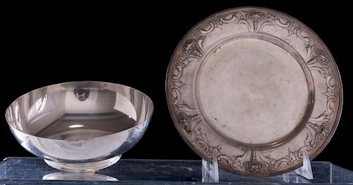 Tiffany Sterling Bowl & Sterling Plate
