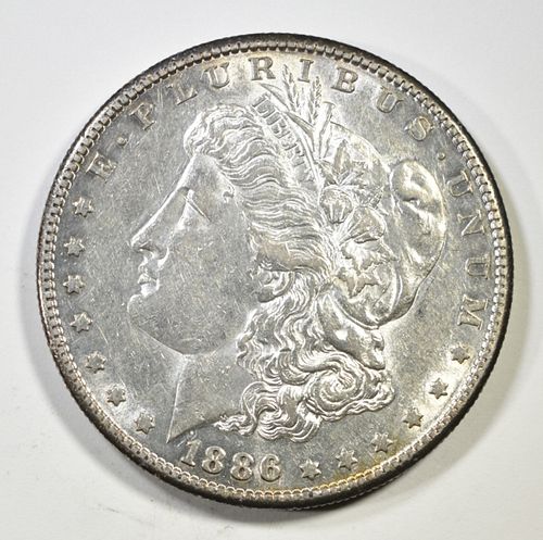 1886-S MORGAN DOLLAR CH AU