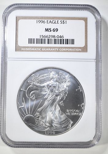 1996 AMERICAN SILVER EAGLE NGC MS 69