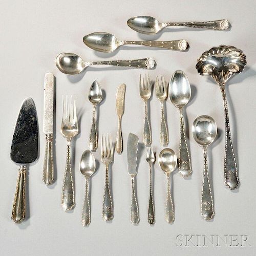 Tiffany & Co. "Marquise" Pattern Sterling Silver Flatware Service
