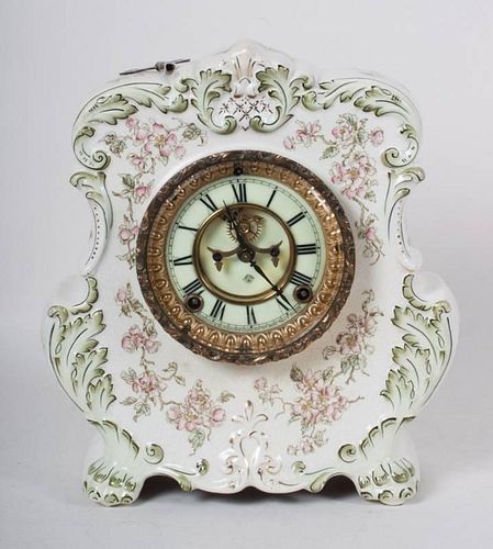 Ansonia china mantel clock