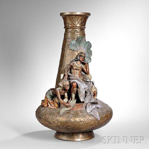 Austrian Egyptian-Revival Terra-cotta Vase