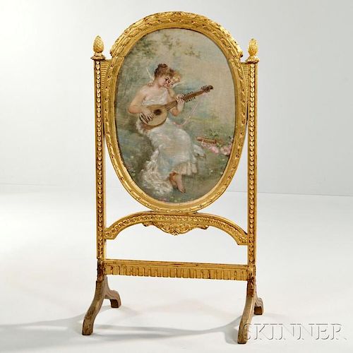 Louis XVI-style Giltwood Firescreen