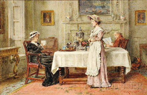 George Kilburne I (English, 1839-1924)      Engaging a Maid