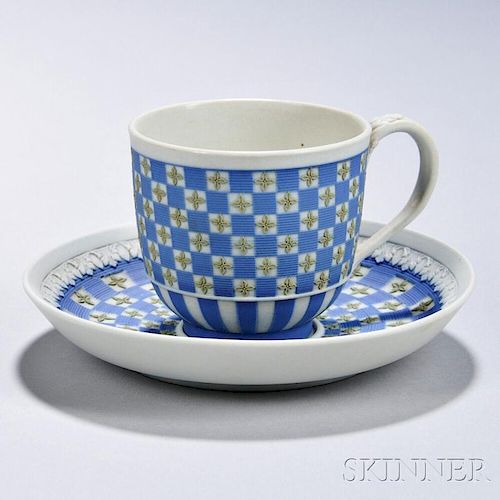 Wedgwood Tricolor Jasper Dip Diceware Cup and Saucer