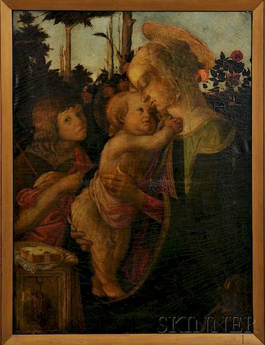 Samantha Littlefield Huntley (American, 1865-1949)      Vierge, l'Enfant, et St. Jean, after Botticelli