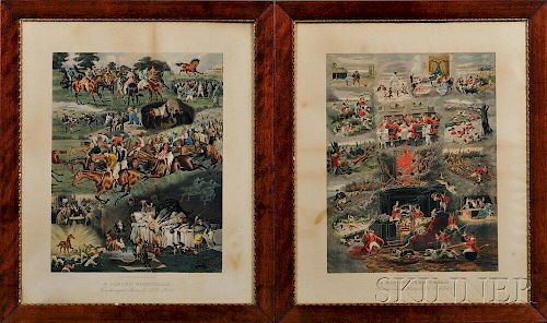 After Alfred Charles Havell (British, 1855-1928)      Two Framed Prints: A Racing Nightmare