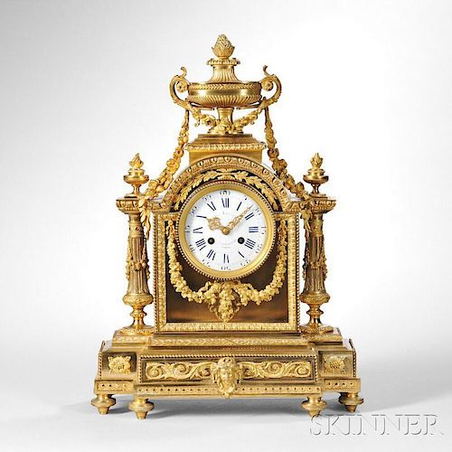 Napoleon III Gilt-bronze Mantel Clock