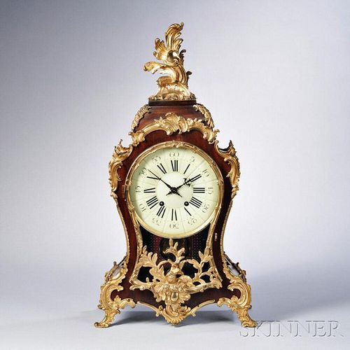 Louis XV-style Gilt-bronze Mantel Clock