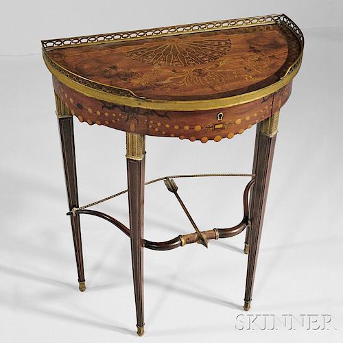 Directoire-style Marquetry Inlaid Gueridon