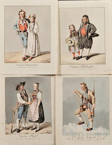 Franz Niklaus KÃ¶nig (Swiss, 1765-1832)    Eight Depictions of Regional Costumes: Canton Bern