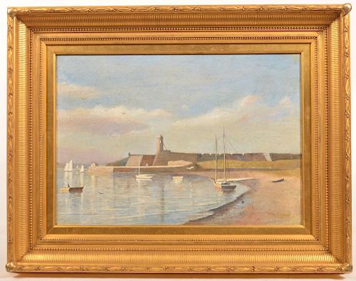 W. Staples Drown Oil Painting of Fort San Marco.