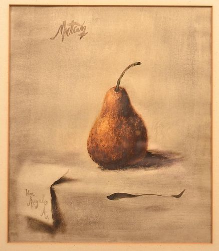 Metcay Still Life Painting of a Pear.