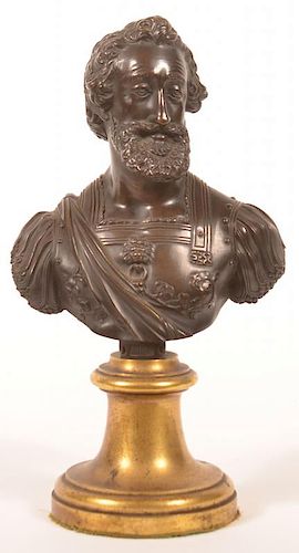 Unsigned Bronze Bust of a Spanish Royal.