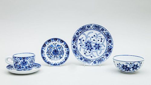 Modern Chinese Blue and White Partial Dinner Service
