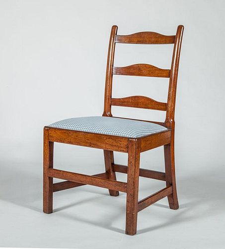 George III Walnut Ladder-Back Side Chair