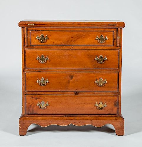 George III Style Stained Pine Butler's Chest of Drawers