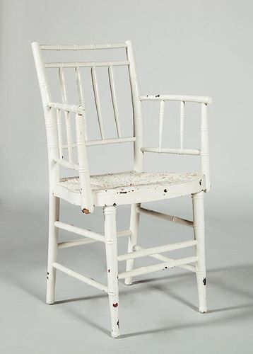 Classical White Painted Fancy Chair
