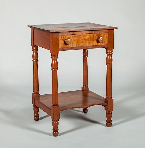 Classical Cherry Single-Drawer Work Table, Mid-Atlantic States