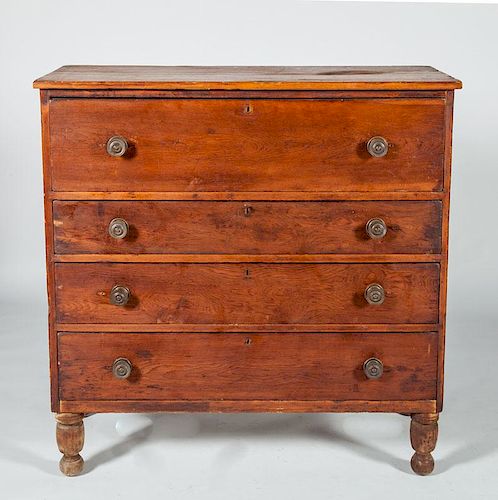 Classical Stained Pine Chest of Drawers, Mid-Atlantic States