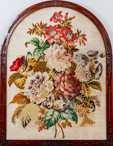 American Floral Needlework Panel