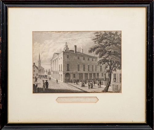 American School: View of the Old City Hall, Wall St.