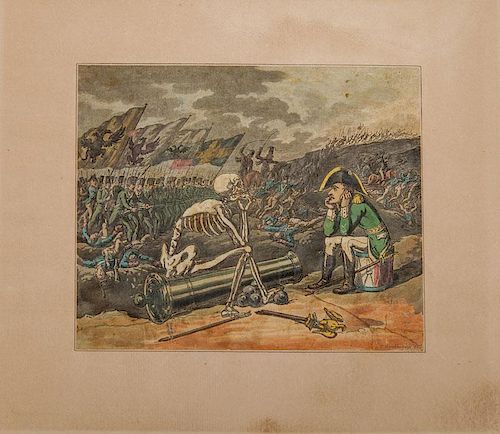 After Thomas Rowlandson (1756-1827): Napoleon and Death: 'The Two Kings of Terror'