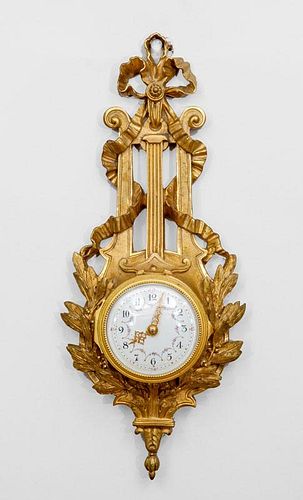 Louis XVI Style Gilt-Bronze Cartel Clock